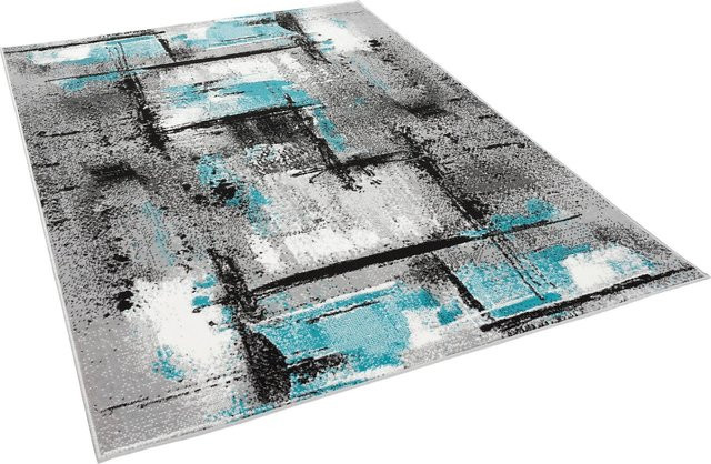 Pergamon Designer Teppich Samba Modern Urban in Grau und Türkis, B: 120 cm, L: 170 cm - Bild 1