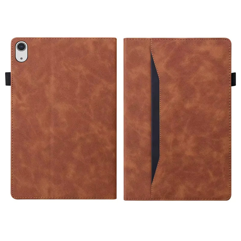 Luxus PU Leder Brieftaschen Hülle für Apple iPad Pro und Air in Braun - Bild 2