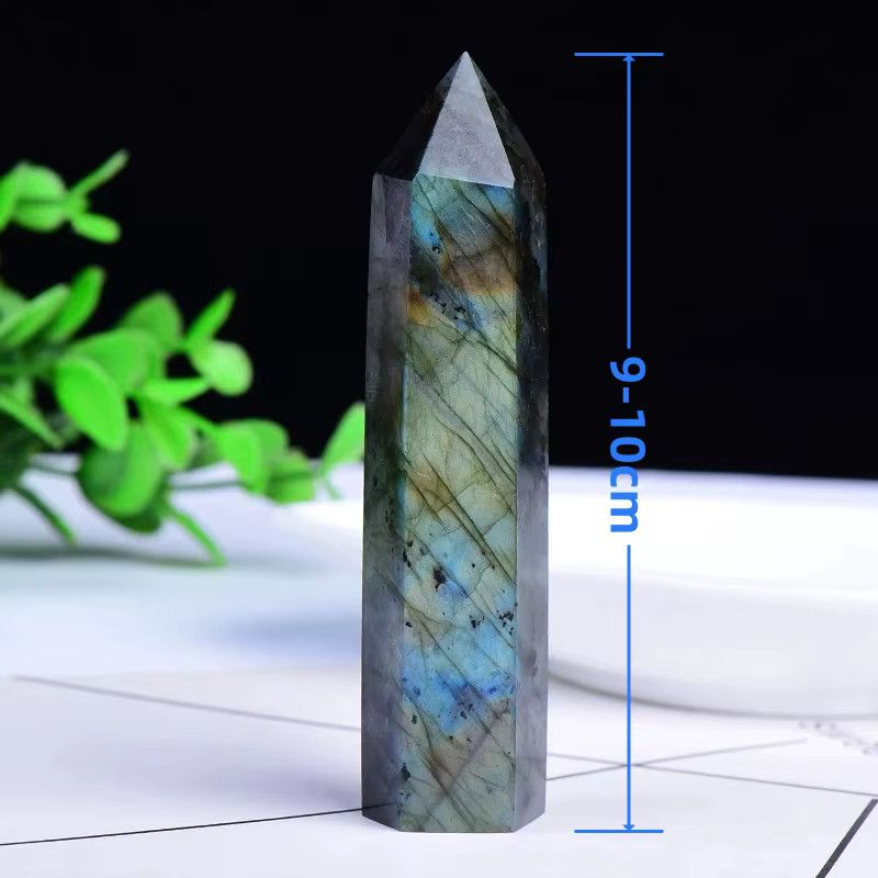 Natürlicher Labradorit-Punkt als Worry Stone in unregelmäßiger Form - Bild 2