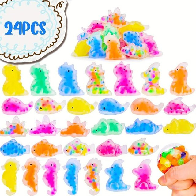 Fashnics Mochi Squishy Zappeln Spielzeug, Dinosaurier, 1-24 Stückes Set - Bild 1