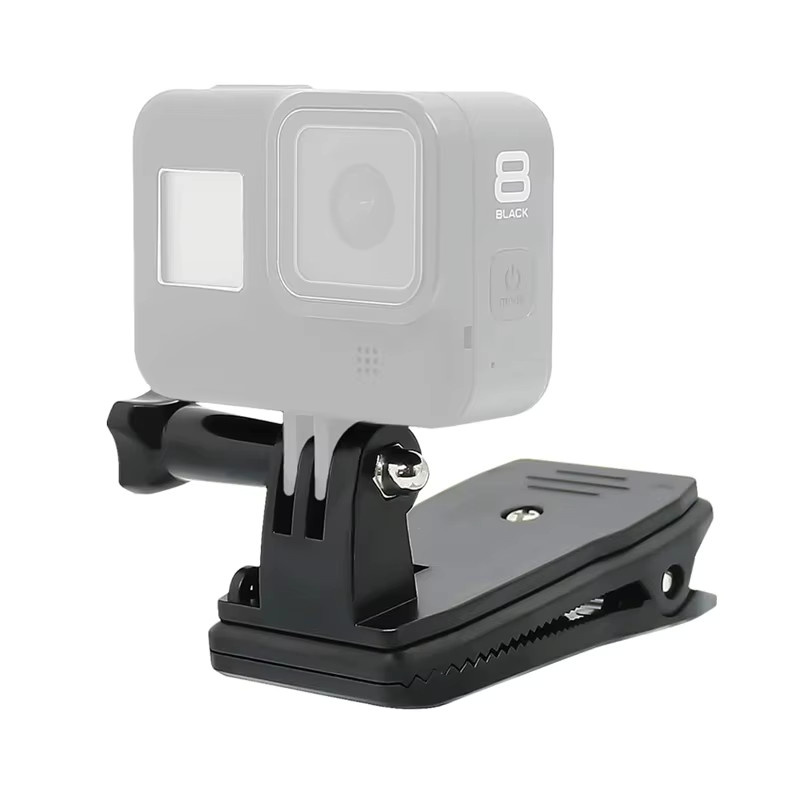 Schulter-Kameragurt und Rucksack-Clip für GoPro Hero 13 12 11 10, Insta360 X5 X4 und DJI Action 6 5Pro 4 in Schwarz - Bild 3