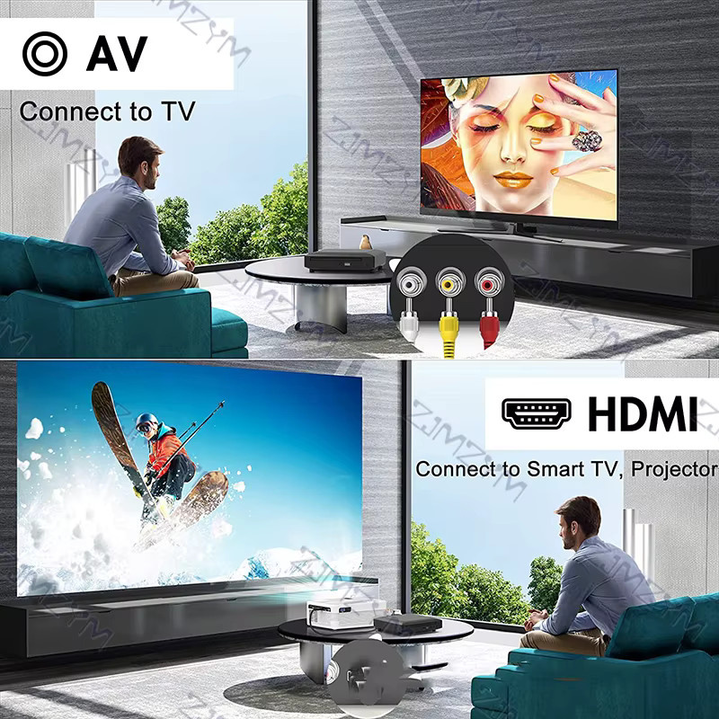 Tragbarer Mini-DVD-Player von ZJMZYM in Schwarz mit USB- und HDMI-Anschluss zur Wiedergabe von CD, VCD und DVD - Bild 5