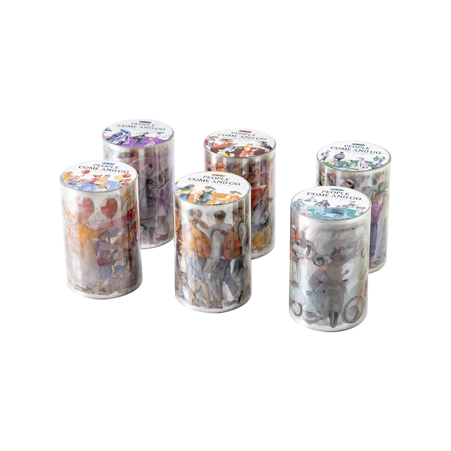 mr.paper Washi Tape Fußgänger Motiv aus PET für Scrapbooking und DIY Dekoration, Mehrfarbig - Bild 2