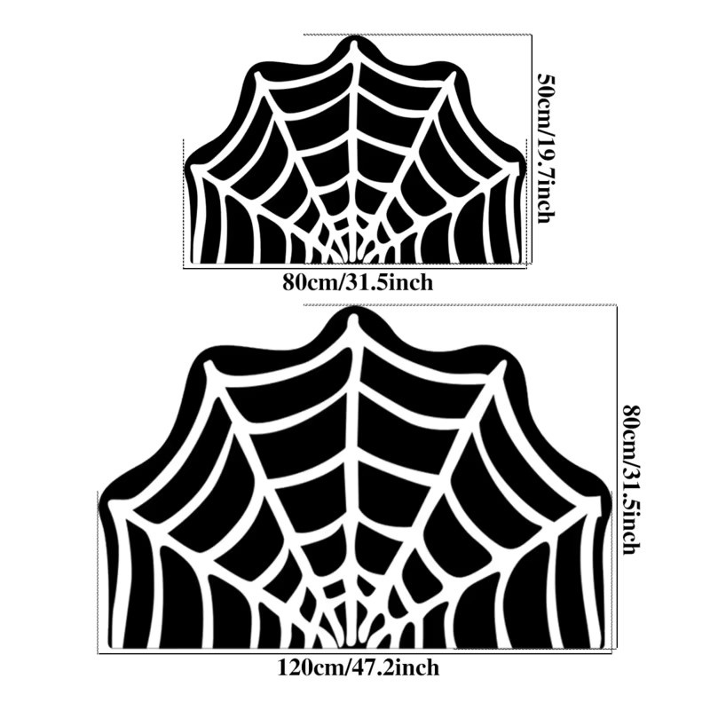 VIKAMA Spinnennetz Badezimmer-Bodenmatte in Schwarz, rutschfester Gothic-Teppich zur Raumdekoration - Bild 4