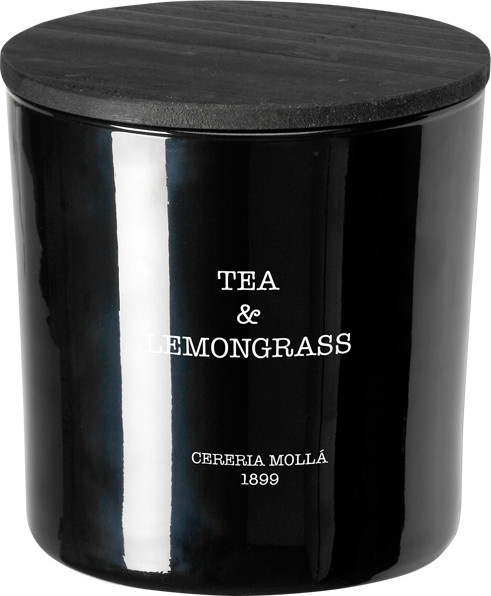 Cereria Molla Duftkerze Tea & Lemongrass mit 3 Dochten in Schwarz - Bild 1