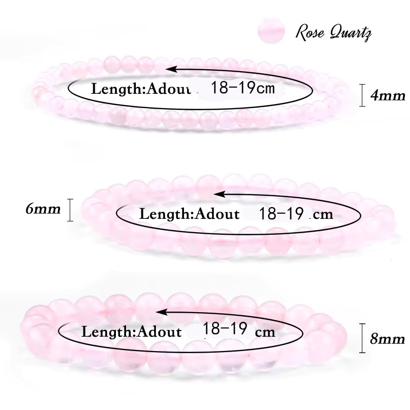 SANSWL Armband, Rosa Quarz, Perle, Damen - Bild 2