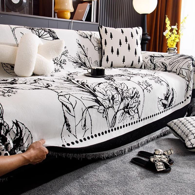 Super Six Chenille Sofaüberwurf mit geometrischem Muster, Waschbarer Sofaüberzug für alle Jahreszeiten, B/H: 180 x 130 cm - Bild 6