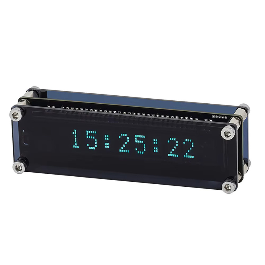 LOTHYE Digitale VFD-Uhr mit Vakuum-Fluoreszenz-Display, Schwarz, WLAN-Zeitmessung und automatischer Kalibrierung - Bild 3