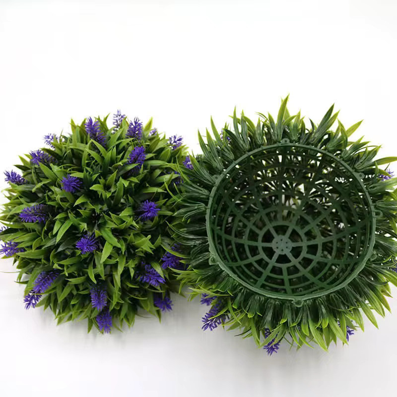 AISHANGFANSI Künstliche Grünpflanze Mailand Eukalyptus und Lavendel als runder Grasball für die Hochzeitsdekoration und Innenraumgestaltung in Grün - Bild 3