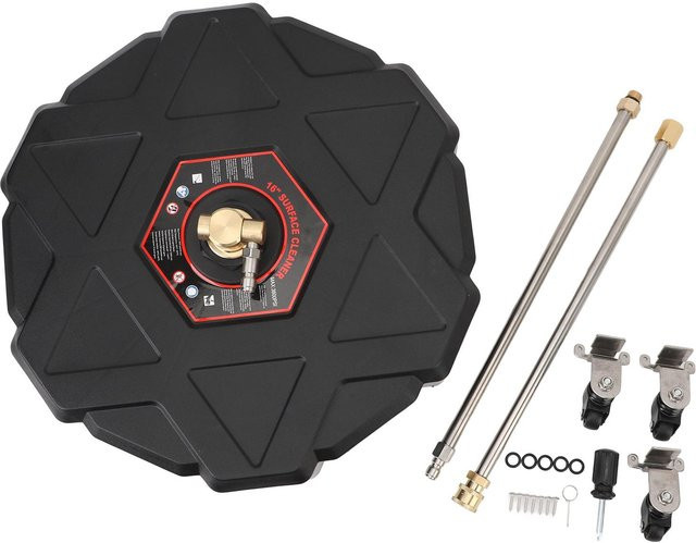 Aimo Hochdruckreiniger Flächenreiniger 16 Zoll mit 3600 PSI Arbeitsdruck und 1/4 Zoll Schnellanschluss in Grau und Schwarz - Bild 1