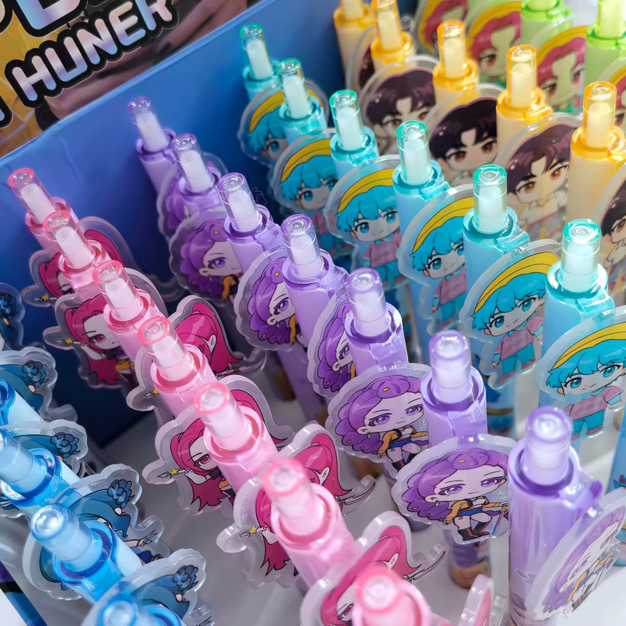Bandai Gelstift in Schwarz mit Anime-Charakter für Schüler und Schulbedarf - Bild 1
