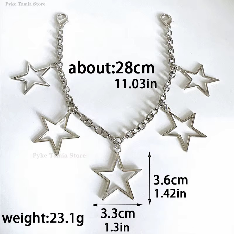 CHUJIE Schuhkette mit Sternen, Herzen und Pentagrammen, Damen - Bild 4