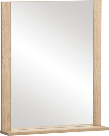 Schildmeyer Wandspiegel Emmik Eiche Natur und Weiß mit Ablage B/H/T: 59,6 x 71,1 x 12,3 cm