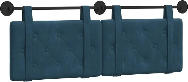 vidaXL Wandmontiertes Polsterpaneel aus Samt in Blau, B/H/T: 130 x 55 x 5 cm - Bild 1