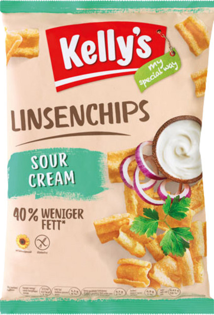 Kelly's LinsenChips Sour Cream 90 g - Bild 1