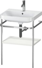 Duravit Möbelwaschtisch-Kombi Happy D.2 Plus in Weiß matt mit Konsole, B: 57,5 cm, T: 49 cm - Bild 1