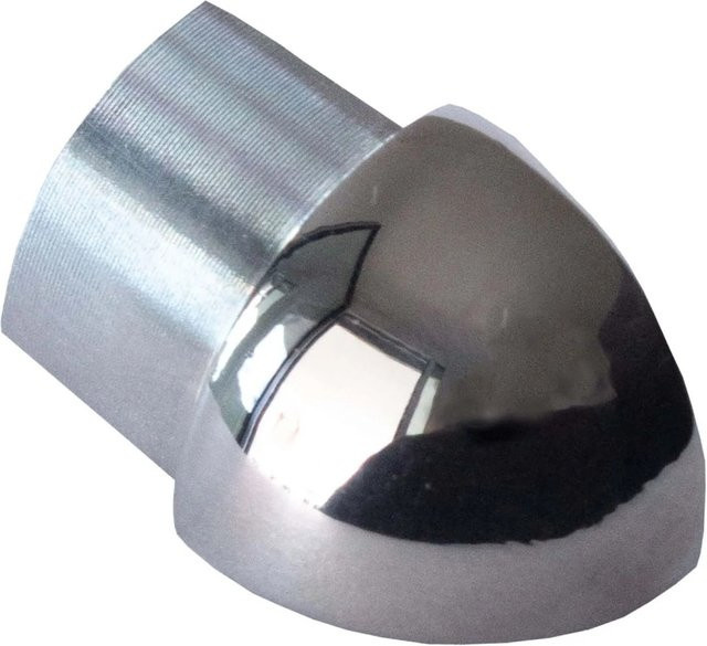 Dalsys Außeneck Fliesenschiene Viertelkreis aus Edelstahl in Silber poliert, Höhe: 10 mm - Bild 1
