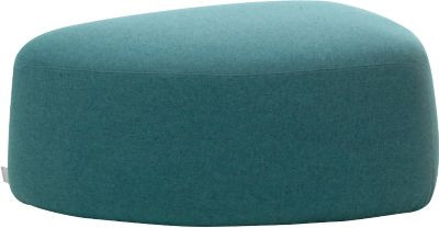 Leyform GOGO Pouf Polstermöbel in Petrol mit Stoffbezug, oval, B: 98 cm, T: 91 cm, H: 39 cm - Bild 1