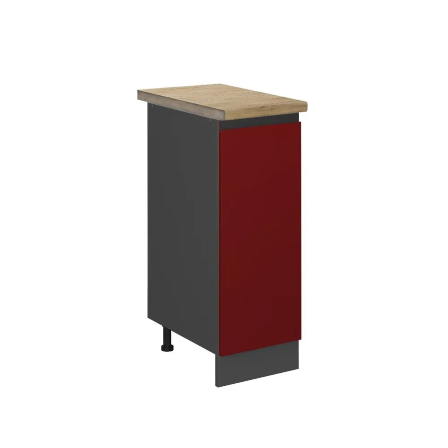 Vicco Apothekerschrank R-Line Medizinschrank für die Küche in Rot/Anthrazit und Eiche, B/T/H: 30 x 60 x 81,6 cm - Bild 2