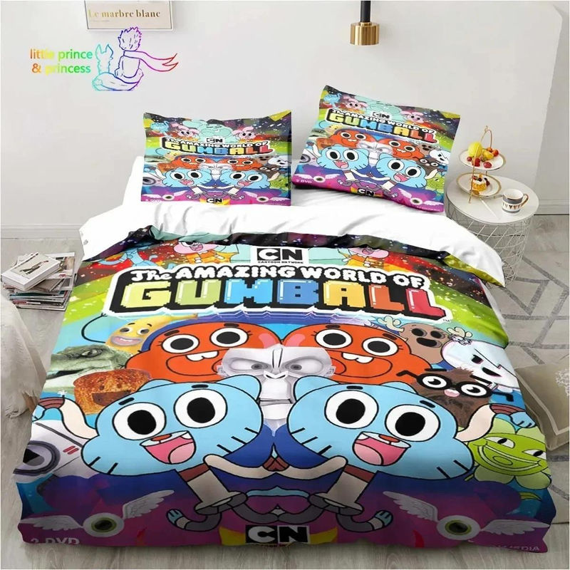 Bettwäscheset Amazing World Gumball mit Motiv, 3D-Druck, Mikrofaser, Mehrfarbig, B/H: 180 x 210 cm - Bild 2