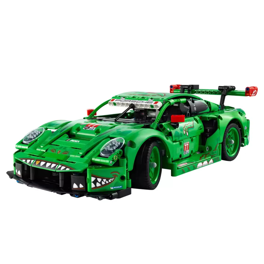 MOC Grünes Dinosaurier-Auto-Modell aus Kunststoff für die Tischdekoration - Bild 5