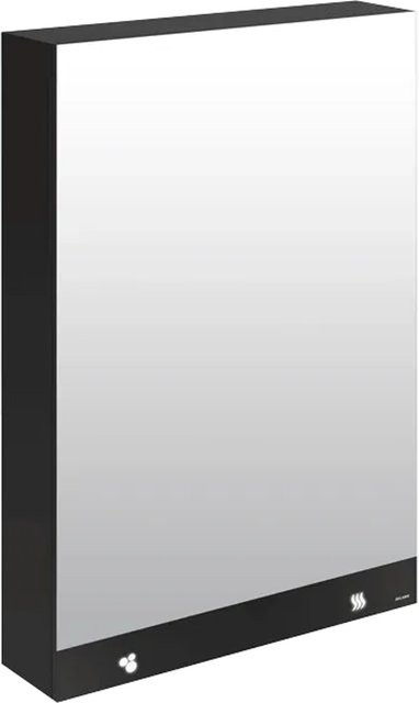 Delabie Spiegel-Kombi 600 elektrischer Seifen- und Papierhandtuchspender in Schwarz mit Edelstahl und Spiegelglas, B/T/H: 66,0 x 28,5 x 10,0 cm - Bild 1