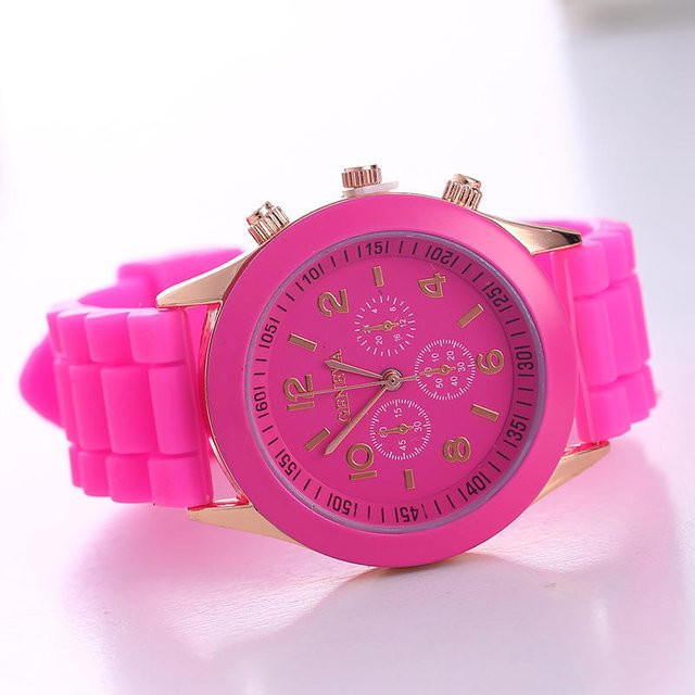 Aloisia Armbanduhr, Quarz, Silikon, rose rot, Damen - Bild 1