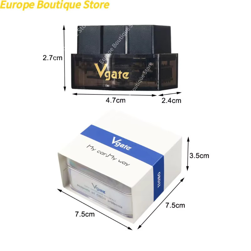 Vgate iCar Pro V2.3 ELM327 OBD2 Scanner Auto-Diagnosegerät mit WiFi und Bluetooth für Android und iOS in Schwarz - Bild 4