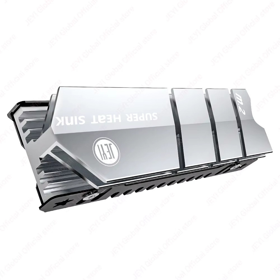 JEYI M.2 2280 NVMe/SATA/NGFF SSD Kühlkörper Aluminium-Wärmeableiter mit Wärmeleitfähiger Silikonauflage in Grau oder Silber - Bild 7