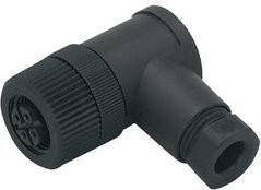 ifm Electronic E10108 Sensor-Aktor-Steckverbinder, unkonfektioniertierte Buchse, gewinkelt, 4 Polzahl, schwarz - Bild 1
