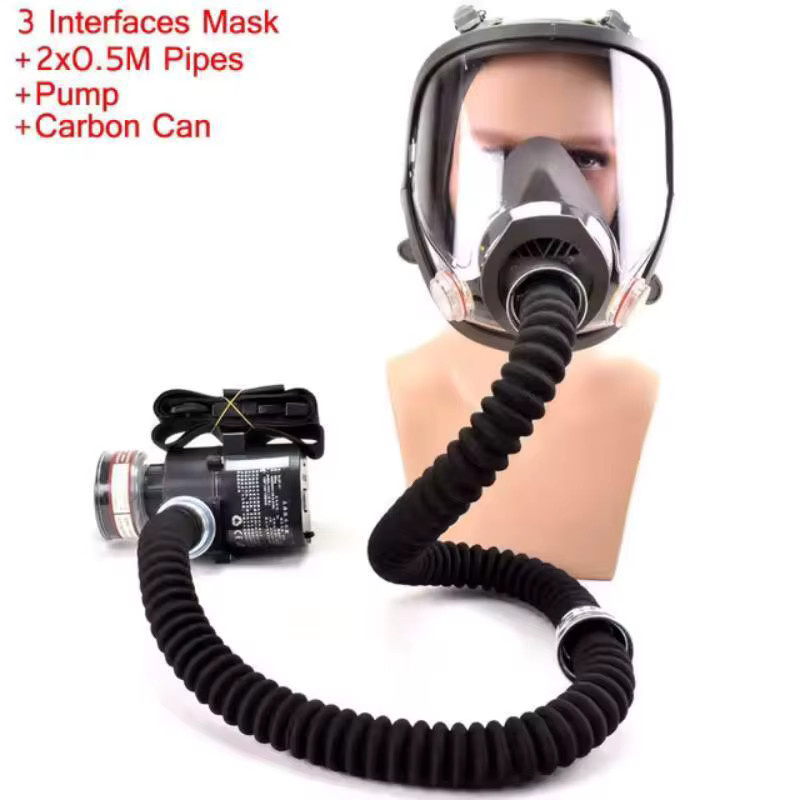 SZYSF Elektrisches Gasmasken-Atemschutzgerät mit konstantem Luftstrom und Vollgesichtsschutz - Bild 3
