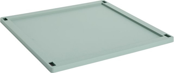 HAY Colour Crate Deckel Large Square in Green mit Deckel aus Kunststoff und Metall