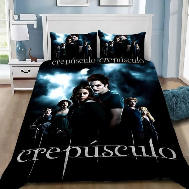 Bettwäsche Set Die Twilight Saga mit Bettbezug und Kissenbezug in Schwarz, B/H: 135 x 200 cm - Bild 1