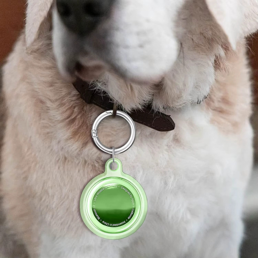 8/4/2er-Pack Apple AirTag Schlüsselanhänger Wasserdicht in Pink und Purple als Halterung für Hunde- und Katzenhalsband oder Schlüsselring - Bild 2