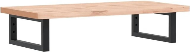 vidaXL Waschbeckenregal zur Wandmontage aus Stahl und Massivholz Buche in Schwarz-braun - Bild 1