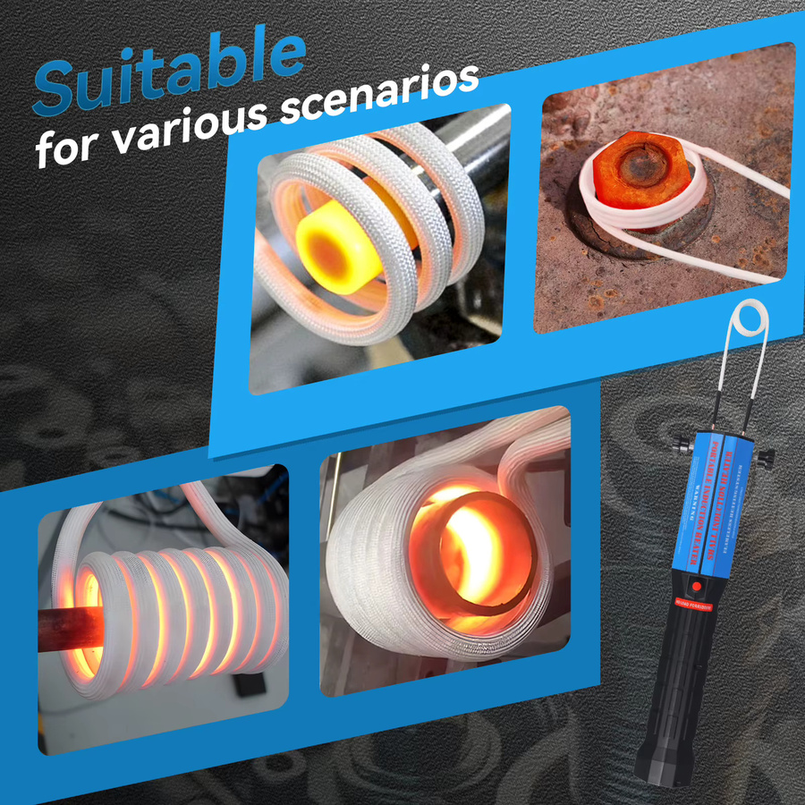 Podofo 1300W Induktionsheizgerät-Set flammenlose Induktionsheizmaschine zur Bolzenentfernung für Autoreparaturen - Bild 3