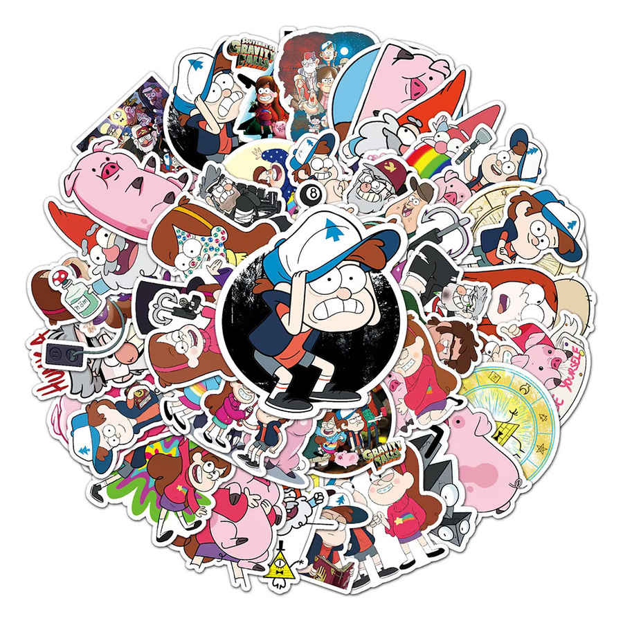 Disney Gravity Falls Cartoon Aufkleber Set in Multicolour für Laptop, Notebook und Skateboard - Bild 2