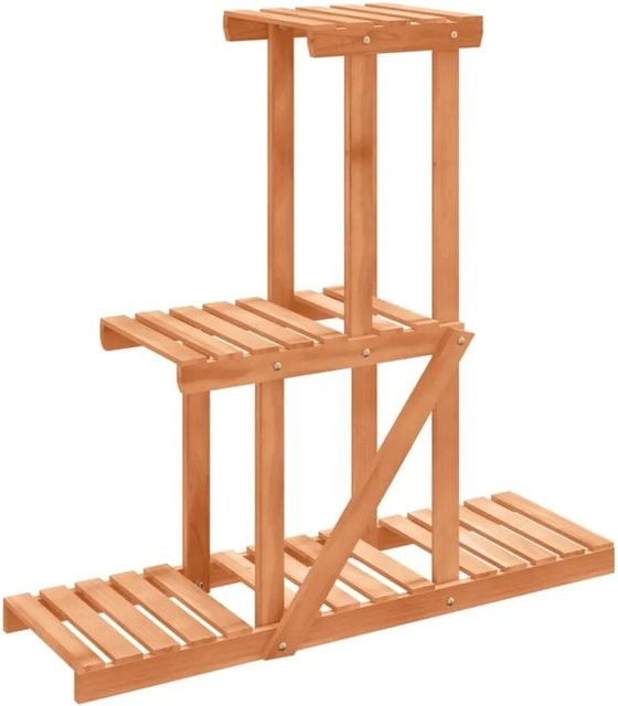 vidaXL Blumenständer aus Massivholz Tanne in Hellbraun, B/T/H: 81 x 25 x 75,5 cm - Bild 1