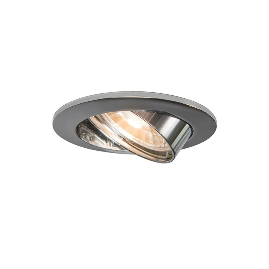 QAZQA Moderner Einbaustrahler Chrom aus Aluminium, Kippbar und Dimmbar, GU10 - Bild 2