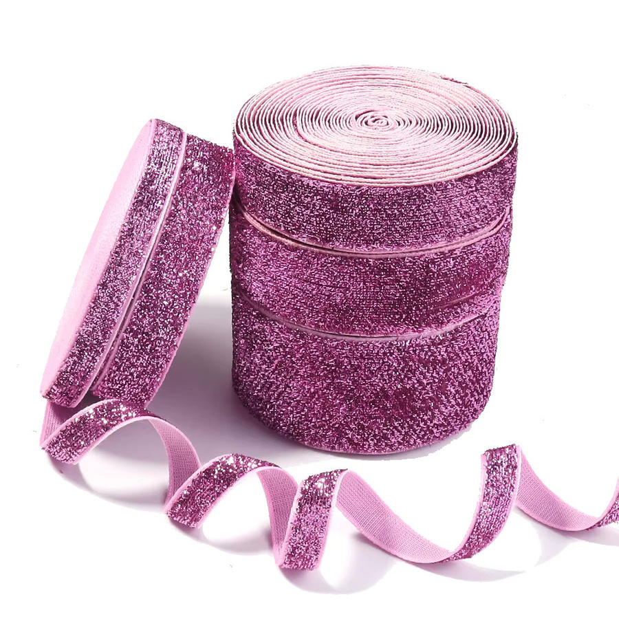 Glitzer-Samtband in Tiefrosa für Hochzeiten, Partys und Geschenke, Breite: 10 mm, 15 mm, 20 mm, 25 mm oder 38 mm - Bild 3