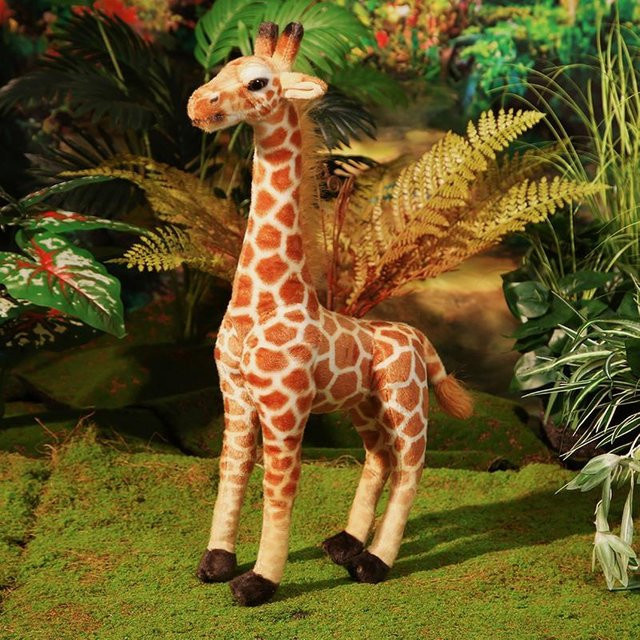 Giraffe Plüschtier, Lebensecht, Wildtier Kuscheltier, Braun, Bunt / Mehrfarbig - Bild 1
