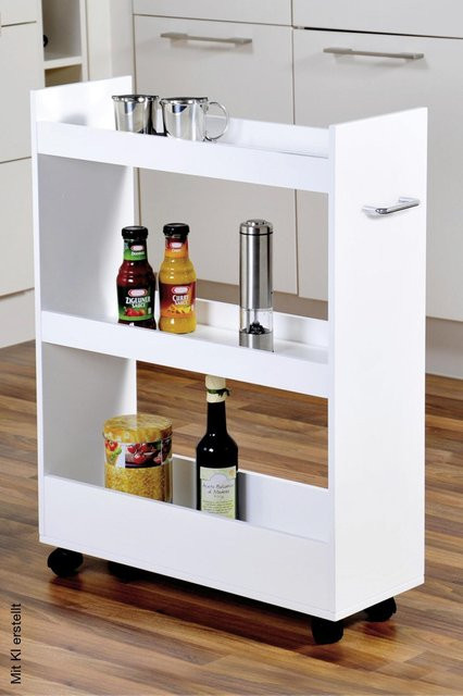 Kesper Nischenregal in Weiß aus MDF, modern und matt, B/H/T: 22 x 76 x 60 cm - Bild 1
