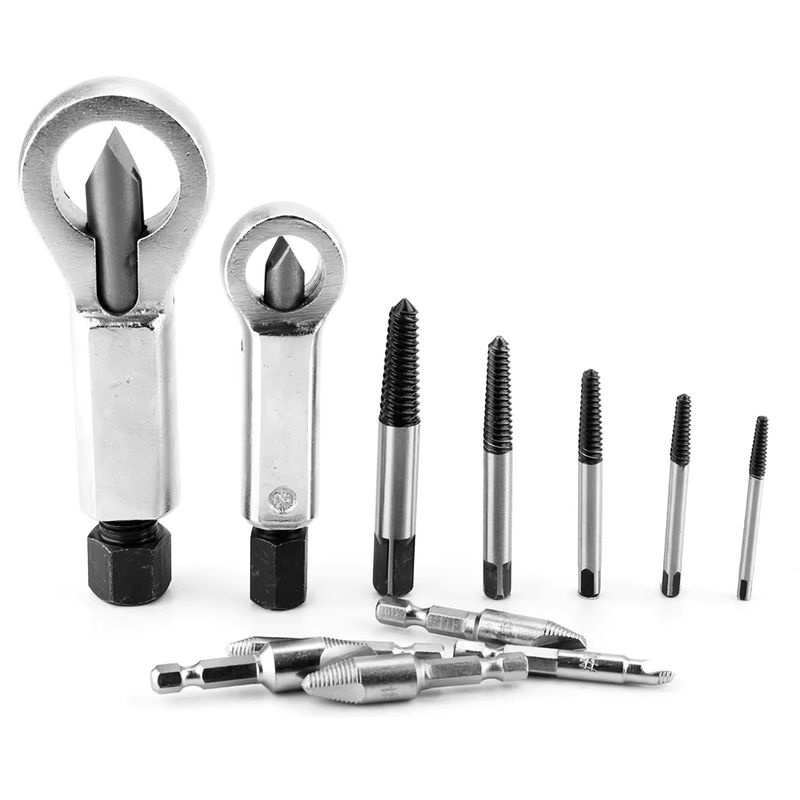 ESTINK Mutter-Splitter-Set Schrauben-Extraktor zur Entfernung von verrosteten oder beschädigten Schrauben in Silber - Bild 2