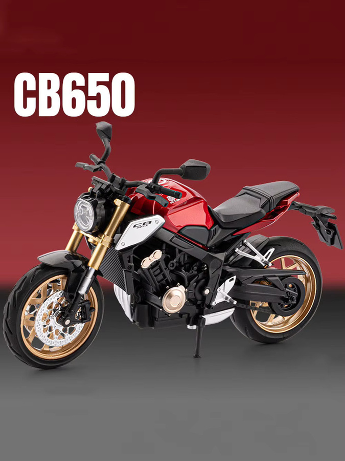 MAKEDA Honda CB650 CB400F Diecast Motorrad, Metall, 1:12, mit Sound und Licht - Bild 5