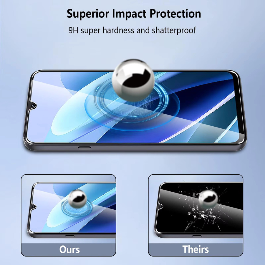 Cubot A40 Displayschutzfolie aus gehärtetem Glas, 6,88 Zoll, transparent, HD, 9H kratzfest und case-freundlich - Bild 2