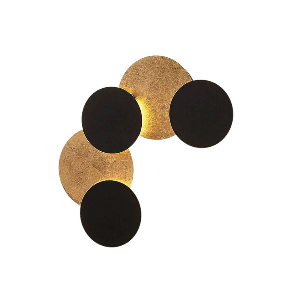Lindby LED Wandleuchte Grazyna Modern 5-flammig aus Metall in Schwarz und Gold - Bild 2