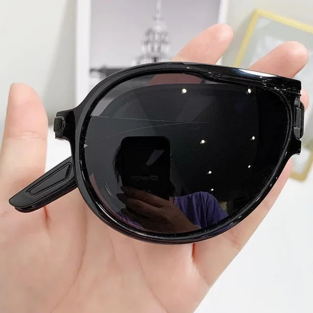 Faltbare Sonnenbrille, Vollrand, Schwarz, Damen, Kunststoff - Bild 1