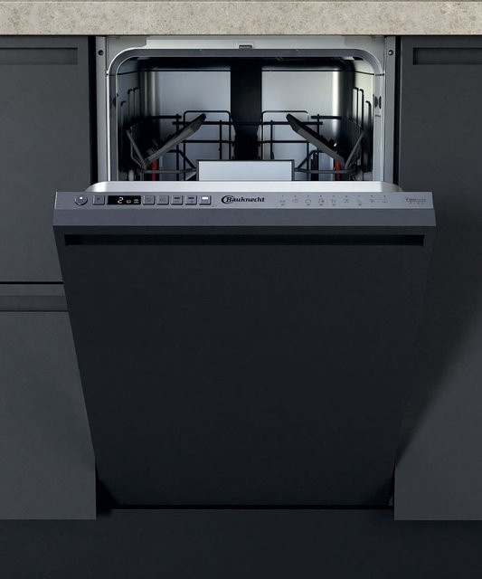 Bauknecht vollintegrierter Geschirrspüler BSIO 3T223 PE X in Silber und Schwarz, Breite: 45 cm - Bild 1