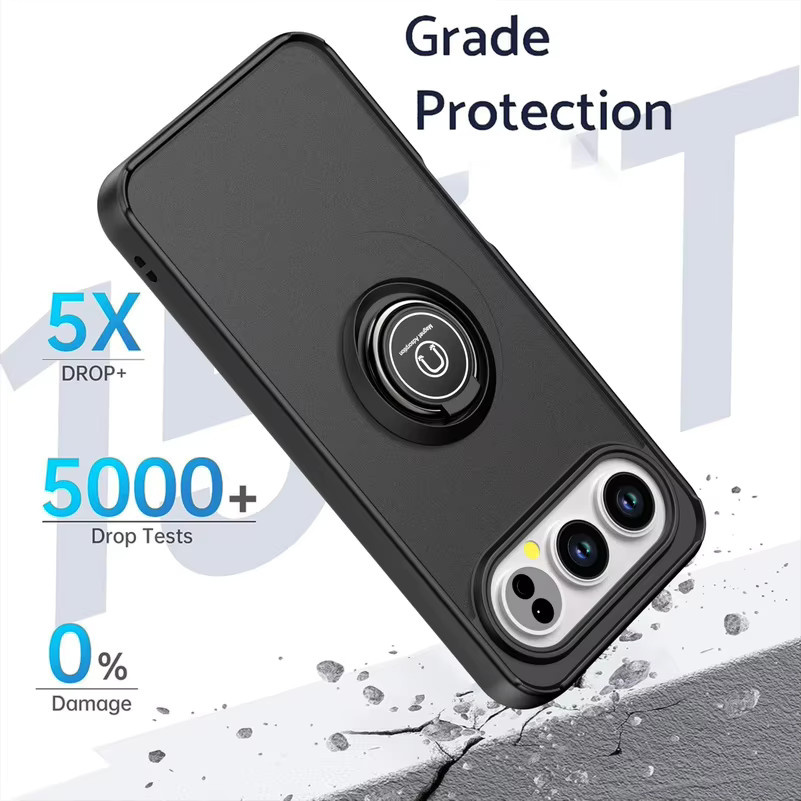 Magnetische OTT-Box Cover Drehbare Halterung für Honor 500 500 Pro 400 300 Magic 8 8 Pro 7 X9d/c/b/a X8 mit Fingerring in Blau - Bild 4