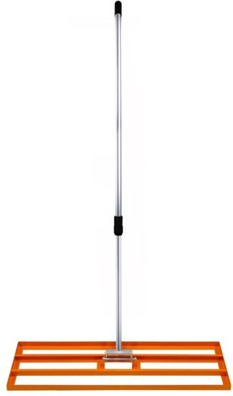 T-Mech Rasenrakel Levelingrake aus Stahl in Orange, Breite: 100 cm - Bild 1